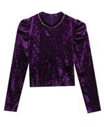 Load image into Gallery viewer, Purple Velvet Diamond Necklace Tops

