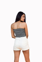 Load image into Gallery viewer, White Denim Shorts - Fashion Tiara
