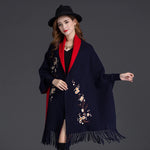 Load image into Gallery viewer, Black Embroidery Scarf Long Sleeve
