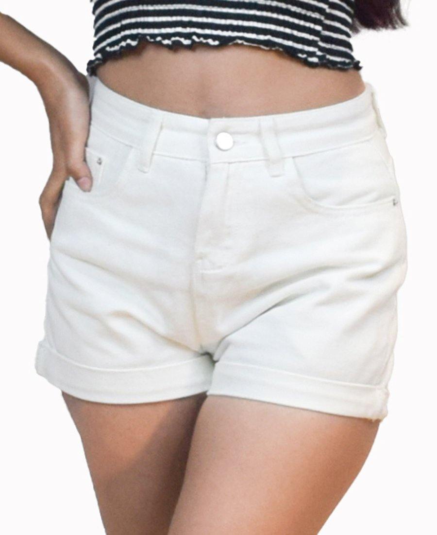 White Denim Shorts - Fashion Tiara
